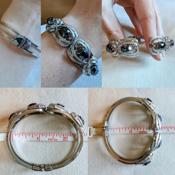 Vintage Silver Colored Costume Bracelet Lot - Picture 5 of 5